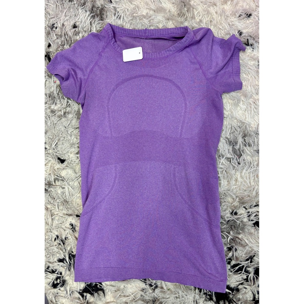 Lululemon Swiftly Tech Short Sleeve Crew Purple Heathered Athletic Shirt Size S